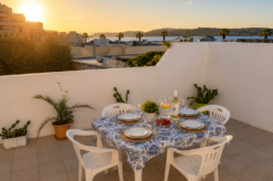 Terrace in Malta at sunset